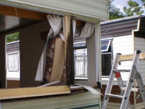 viv lewis caravans - repairs to leaking static caravan window